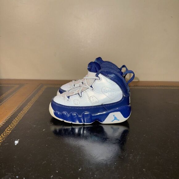 Nike Air Jordan 9 Retro Pearl Blue White 401812-145 Toddler Td Size 5C - Picture 3 of 5